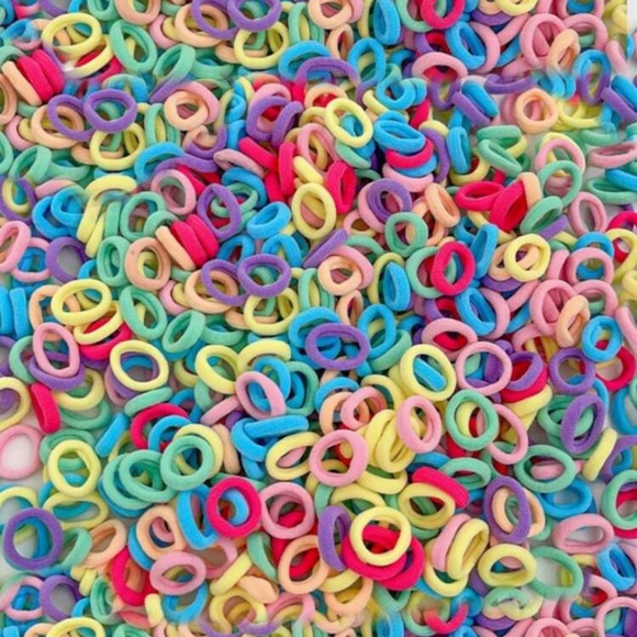 40pcs Elastic Solid Color Candy Color Cute Towel Hair Ties for daily outing wear - Picture 1 of 4